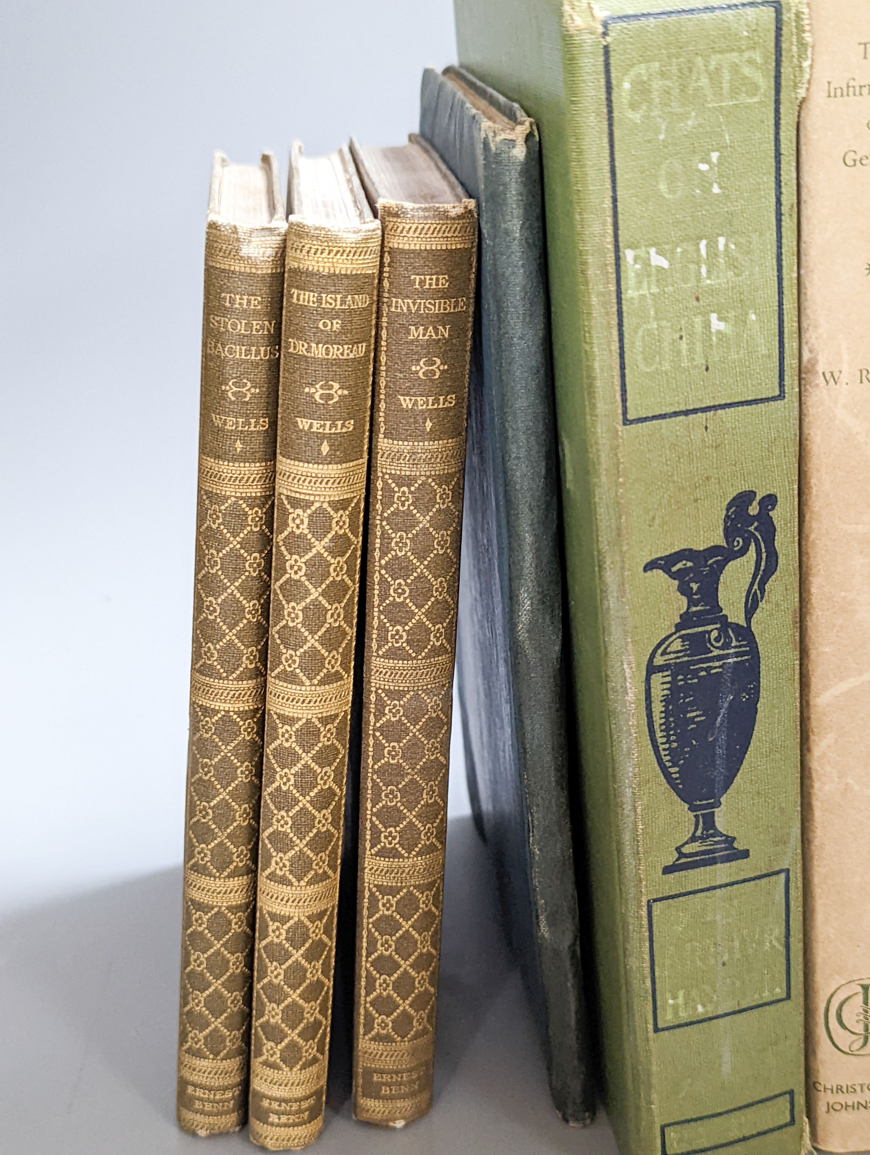 Well, H. G - 3 works from the Collected Essex edition, comprising - The Invisible Man , The Stolen Bacillus, both 1926 and The Island of Dr. Moreau, 1927, all Ernest Benn, London, together with 10 others, various (13)